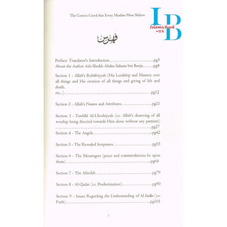The Correct Creed that Every Muslim Must Believe By Abdus Salaam Bin Burjis