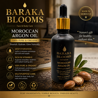 Baraka Blooms Moroccan Argon Oil Face and Body Care
