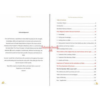 A Commentary on The Three Questions Of The Grave By Shaikh Muhammad Ibn Abdul Wahhab R.A