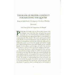 AL-GHAZĀLĪ ON PROPER CONDUCT FOR RECITING THE QUR'AN - BOOK VIII of THE REVIVAL OF THE RELIGIOUS SCIENCES | KHALID WILLIAMS