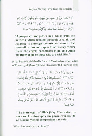 Ways Of Staying Firm Upon The Religion | Maktabul-Irshad