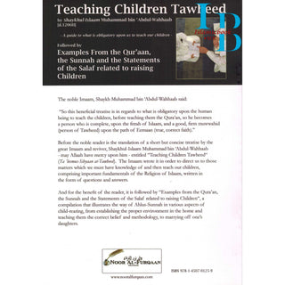 Teaching Children Tawheed By Shaykhul-Islaam Muhammad bin 'Abdu-Wahhaab
